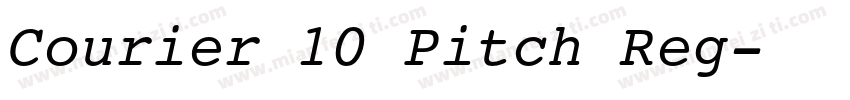 Courier 10 Pitch Reg字体转换